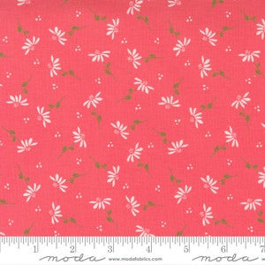 Sincerely Yours Collection Dainty Floral Daisy Pink Yardage by Sherri & Chelsi for Moda Fabrics #37612 14 100% Cotton