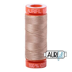 Aurifil 50 WT Mako Cotton Thread Beige Spool 220 yards #20050-2314