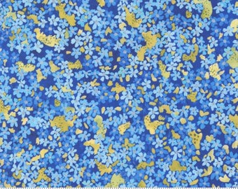 Eufloria Collection Petal Fetti Small Dark Blue Floral Yardage by Create Joy Project for Moda Fabrics 39746-17 100% Cotton