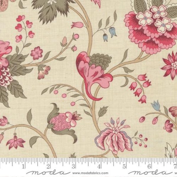 1 Yard 34 Inches Left! Antoinette Cecile Pearl Multi Floral Yardage (44" x 45") by French General for Moda Fabrics 100% Cotton 13951-11