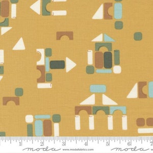 ABC XYZ Wood Blocks Yellow by Stacy Iest Hsu for Moda