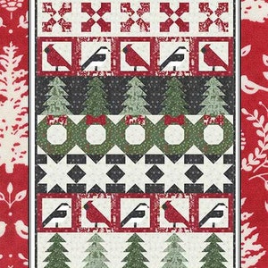 Woodland Birds Machine Pieced Quilt Pattern by Barbara Cherniwchan for Coach House Designs Finished Size Lap: (40" x 56") CHD-2331