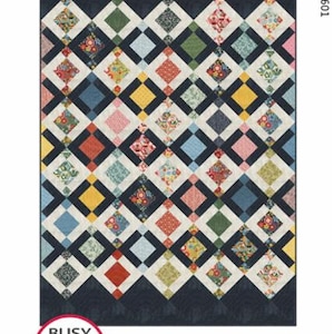 Woven Windows Quilt Pattern 5 Different Sizes, 10&quot; Square Friendly by Myra Barnes of Busy Hands Quilts-Moda Fabrics~ #BUS-0601