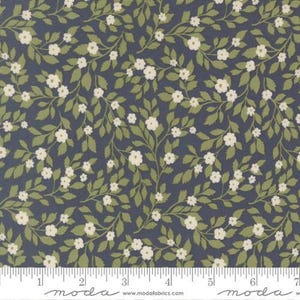 True Love Collection Twilight with Cream Flowers Yardage (44"/ 45") Wide by Lella Boutique for Moda Fabrics #5261 13 100% Cotton