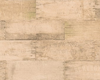 Flea Market Moxie Collection Novelty Wine Crates Tan Yardage by Cathe Holden for Moda Fabrics #7365 13D