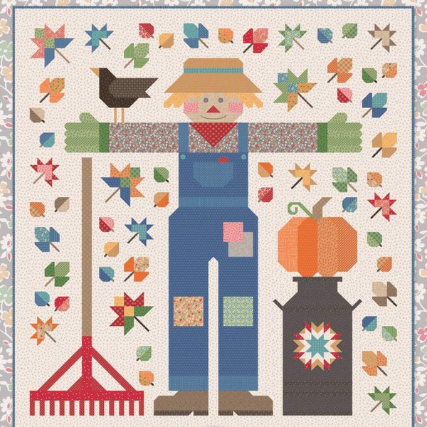 Autumn Collection It's Sew Emma Quilted Scarecrow Quilt Pattern by Lori Holt of Bee In My Bonnet for Riley Blake Designs 100% Cotton ISE-281