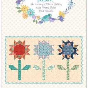 Sunflowers Pillow Pattern~A Forget-Me-Not Pattern~Poppie Cotton~Finished Pillow Size: 30" X 17"
