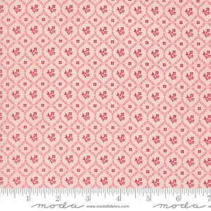 My Summer House Novelty Small Floral Trellis Bloom Pink Yardage (44&quot; x 45&quot;) Wide by Bunny Hill Designs for Moda Fabrics #3042-16 100% Cotton