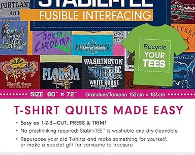 Stabilitee Fusible Interfacing Pack 60 X 72 T Shirt Quilts Made Easy