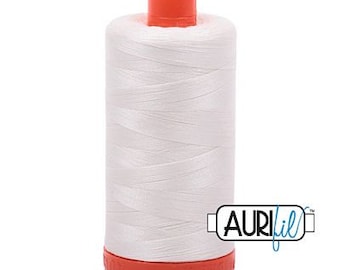 Aurifil 50 WT Mako Cotton Thread-Silver White 1422 yards #1050-2309