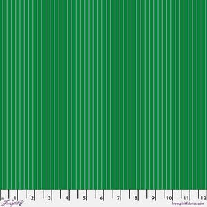 True Colors Collection Tiny Stripes Fern Yardage by Tula Pink for Free Spirit Fabrics 100% Cotton (44&quot;/45&quot;) Wide #PWTP186.FERN