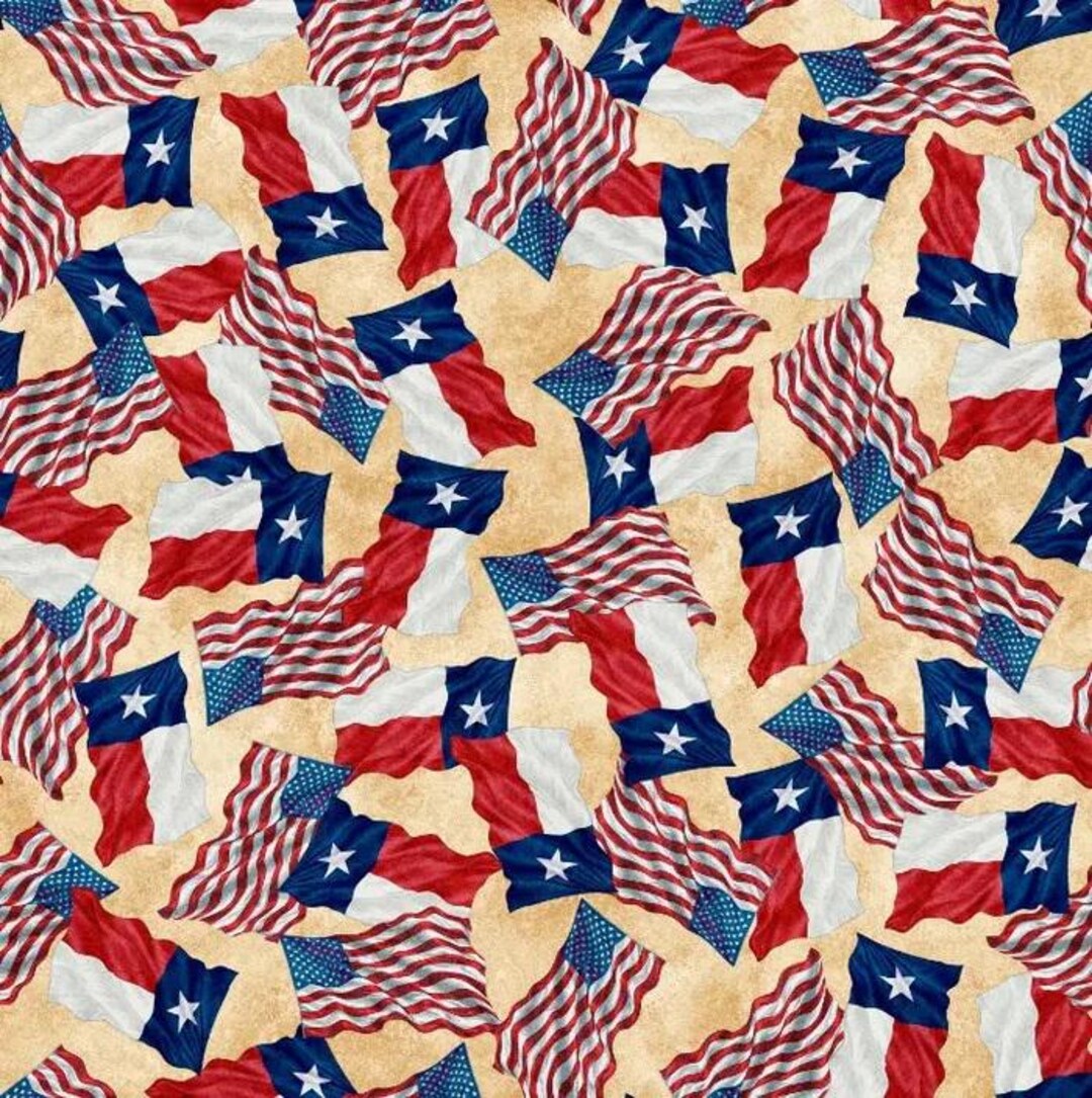 All Texas Shop Hop 2025 Collection Cream Flag of Texas Blender Cotton ...