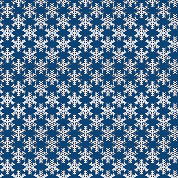 Winter Blooms Collection Diagonal Snowflake Blue Yardage by Jason Yenter for In The Beginning #IBFWIB11WB-1 (44" x 45" Wide 100% Cotton