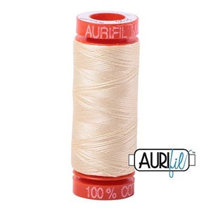 Aurifil 50 WT Mako Cotton Thread Butter Spool 220 yards #20050-2123