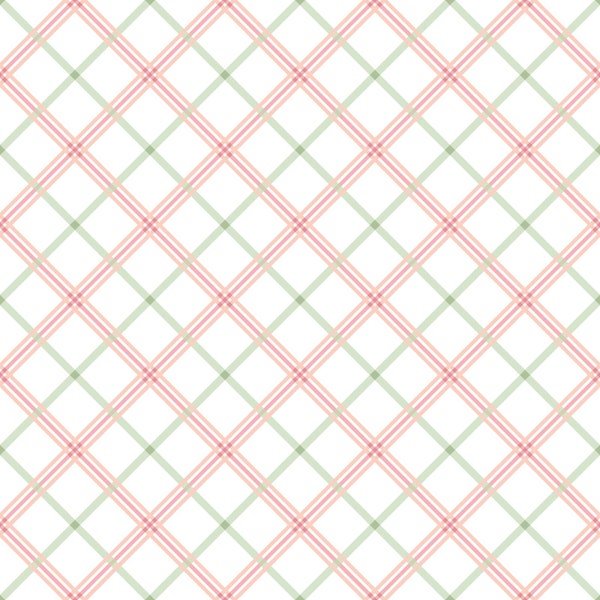 Kimberbell Basics Collection Pink Green Plaid Yardage by Kim Christopherson for Maywood Studios #MAS8262-PG 100% Cotton