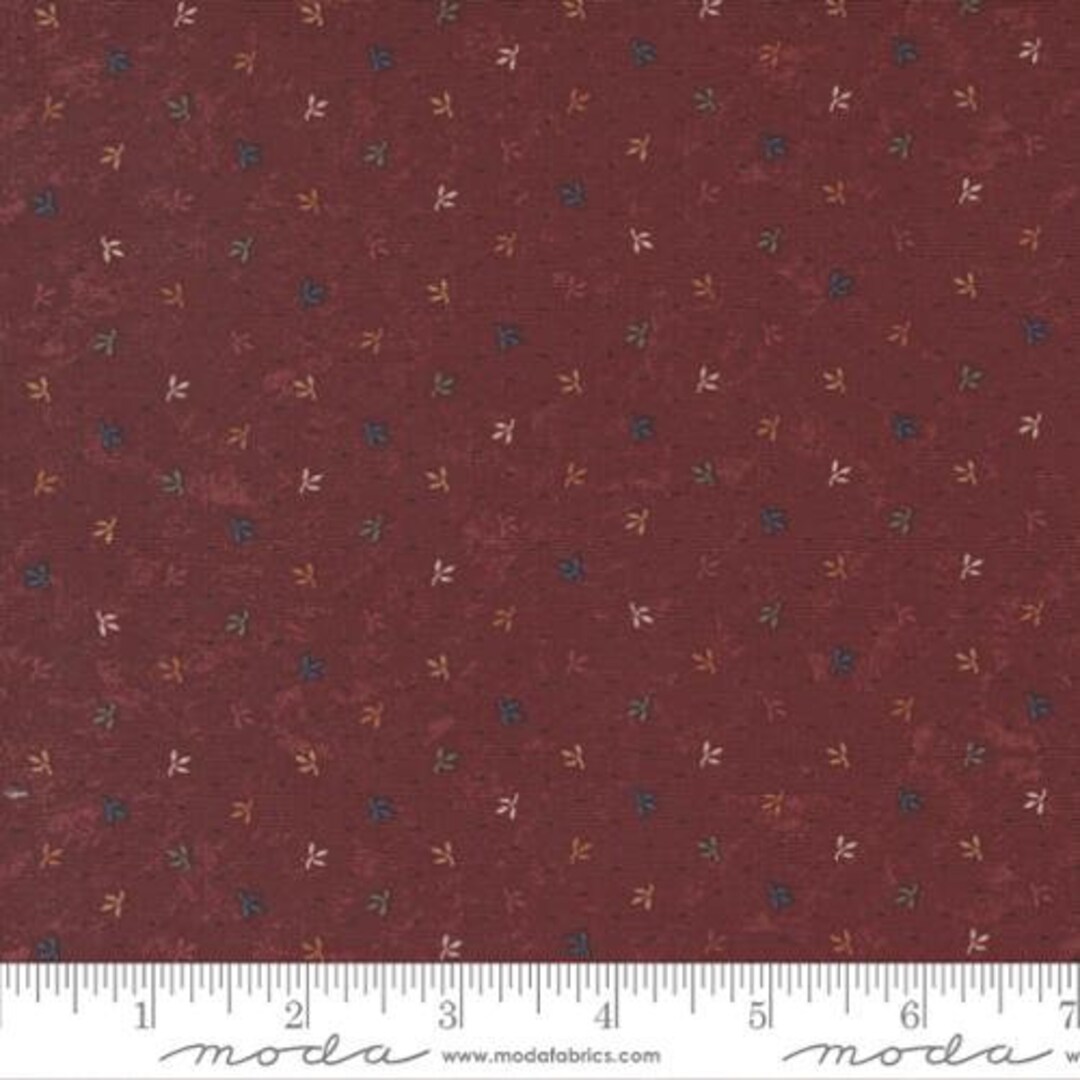 Daffodils and Dragonflies Collection Perfect Bloom Red Dot Leaf Yardage