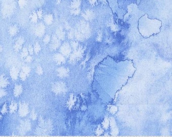 Eufloria Collection Watercolor Light Blue Floral Yardage by Create Joy Project for Moda Fabrics 8433-65 100% Cotton