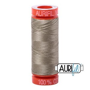 Aurifil 50 WT Mako Cotton Thread-Khaki Green Small Spool 220 yards #20050-2900