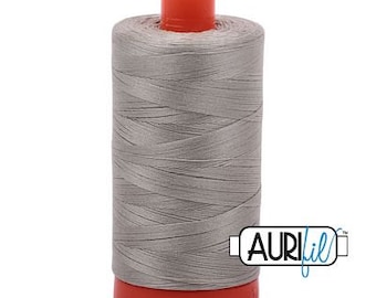 Aurifil 50 WT Mako Cotton Thread Light Grey 1422 yards #1050-5021