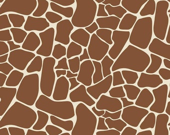 On Safari Collection Giraffe Brown Yardage for Riley Blake Designs (44" /45") (#C10458-BROWN)-100% Cotton