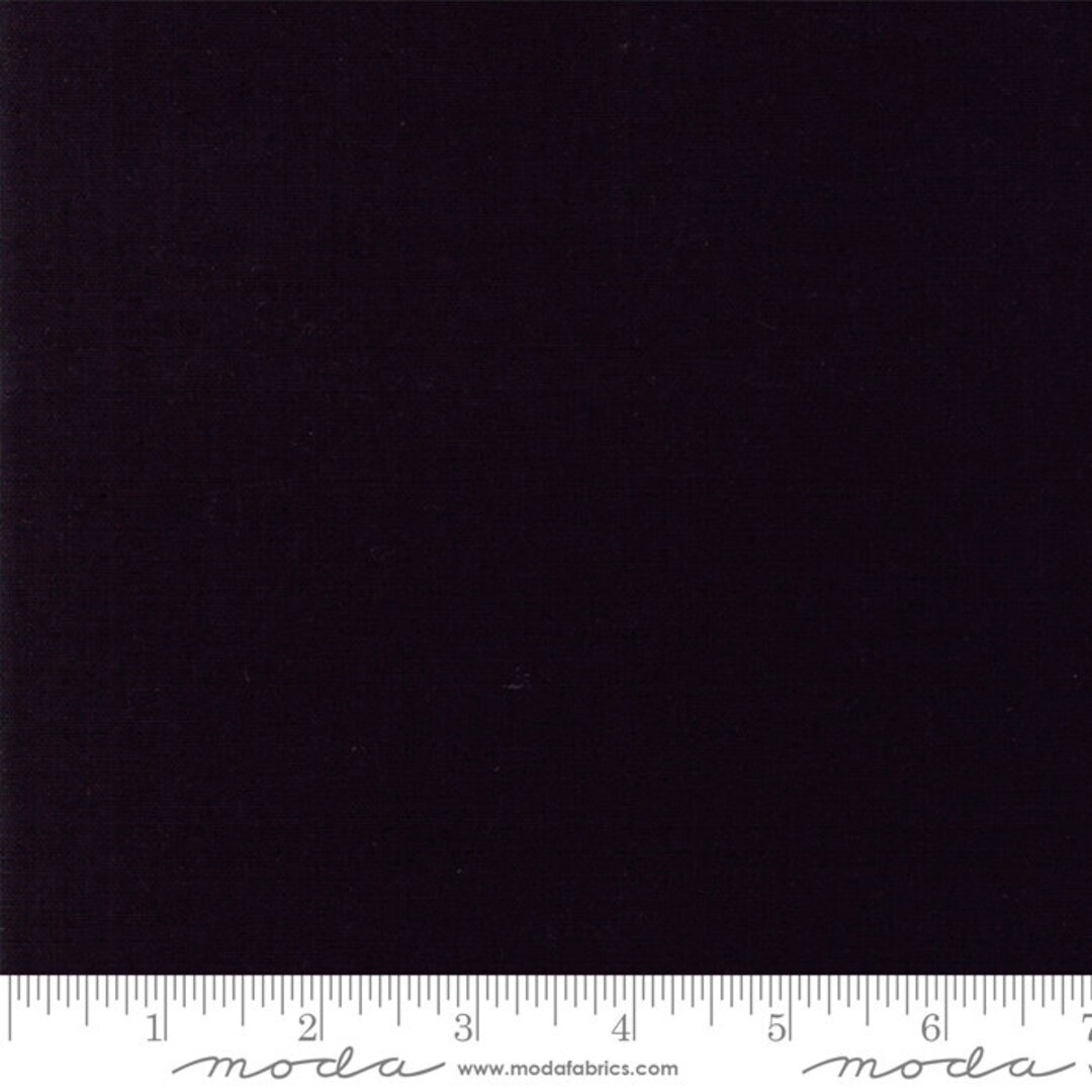 Linen Mochi Solid Collection Black Textured Yardage by Momo