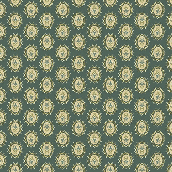 Secret Stash Cool Tones Collection Medallion Evergreen Yardage by Laundry Basket Quilts for Andover Fabrics Width (43" x 44") A-8616-B