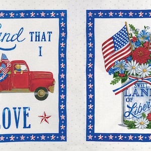 All American Collection Novelty Patriotic Fabric Panel  (24&quot; X 44&quot;) by Deb Strain Licensed for Moda Fabrics #56020 11
