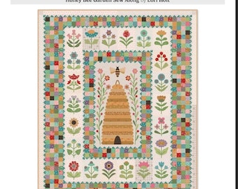 Sew Along Honey Bee Garden Quilt Kit Featuring Gentler Times by