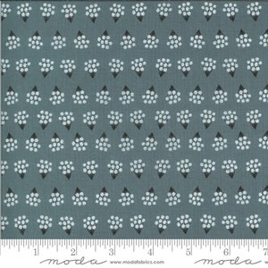 Dwell In Possibility Collection Tiny Bouquets Light Blue Floral Yardage (44&quot;/45&quot;) Wide by Gingiber for Moda Fabrics 100% Cotton #48314 16