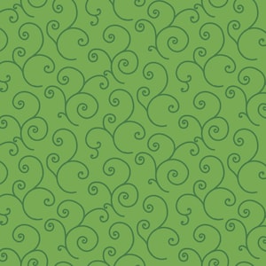 May include: A seamless pattern of green swirls on a light green background. The swirls are arranged in a repeating pattern, creating a delicate and elegant design.