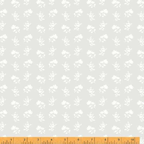 Crystal Collection Boutonnieres White on White Yardage by Whistler Studios for Windham Fabrics (43"/44") Wide #52340A-1 100% Cotton