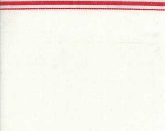 Toweling Basics Collection Texture Toweling White & Red by Minick and Simpson for Moda Fabrics #920-177 ~ 16 Inches Wide~ By The Yard~
