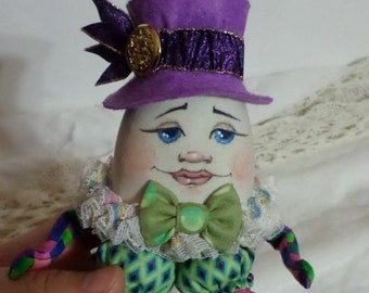 PM810E -  Humpty Dumpty - Storybook Art Doll Sewing Pattern - PDF Download by Paula McGee