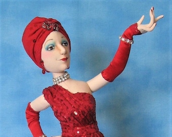 New - DIVA! - 18" All-Cloth Stump Doll Making Pattern by Arley Berryhill - PDF Instant Download E-Pattern - Beginners to Advanced Dollmakers