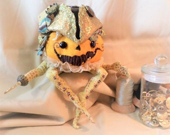 Captain Spiny Copperbottom,  Gnarly Little Pumpkin Character Art Doll Sewing Pattern - PDF Download by Paula McGee - Jack O'Lantern