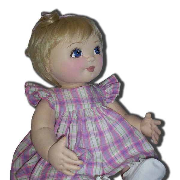 Elaine,  22” Baby Doll Sewing Pattern – PDF Download Doll Making Pattern by Darlene Rausch - DR102