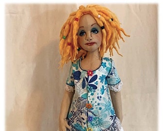Ruth, 20" Jointed Cloth Dollmaking Pattern and Tutorial – PDF Download Doll Making Pattern by Diana Baumbauer