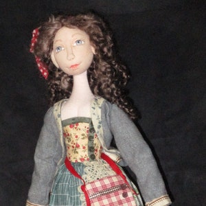BS340E - Belle of Provence, 15" Soft Sculptured Cloth Doll Pattern -  PDF Download Sewing Pattern by Barbara Schoenoff