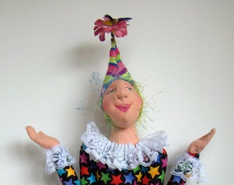 Jeppo de' Jester - Jester Cloth Wall Doll Sewing Pattern by Cyndy Sieving - PDF Instant Download Start Sewing Today!