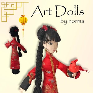 Autumn Lily -  An 18&quot; Stump Art Doll Pattern and Instructions, PDF Cloth Doll Making Sewing Pattern by Norma Inkster