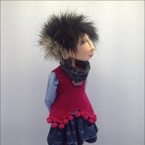 JM962E - Ettie,  17&quot; PDF Cloth Art Doll Making Sewing Pattern