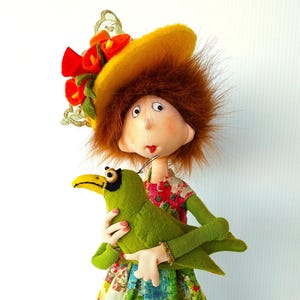 A New Design - Nellie, 14&quot; Art Cloth Doll by Jill Maas - PDF Cloth Doll Making Pattern, Download and Start Sewing Today!