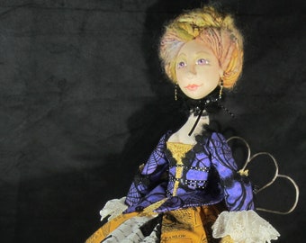 BS341E - Lady Elspeth, Witch Cloth Doll Pattern -  PDF Download Sewing Pattern by Barbara Schoenoff