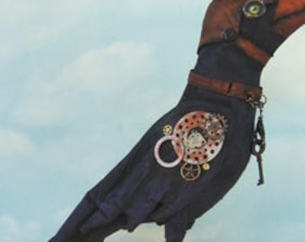 SE465E - Steampunk Crow PDF Doll Making Instructions and Pattern