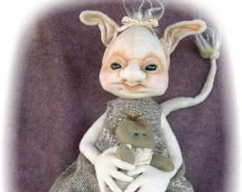 SH932E -Bazel a Tree Troll,  10" Cloth Doll Making Sewing Pattern - PDF Instant Download by Shelley Hawkey of Abra Creations