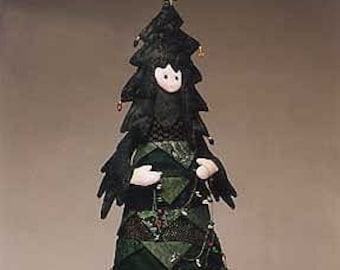 Oh Tannenbaum -  23" Fabric Christmas Tree Pattern - PDF Download Cloth Doll Pattern by  Julie McCollough of Magic Threads