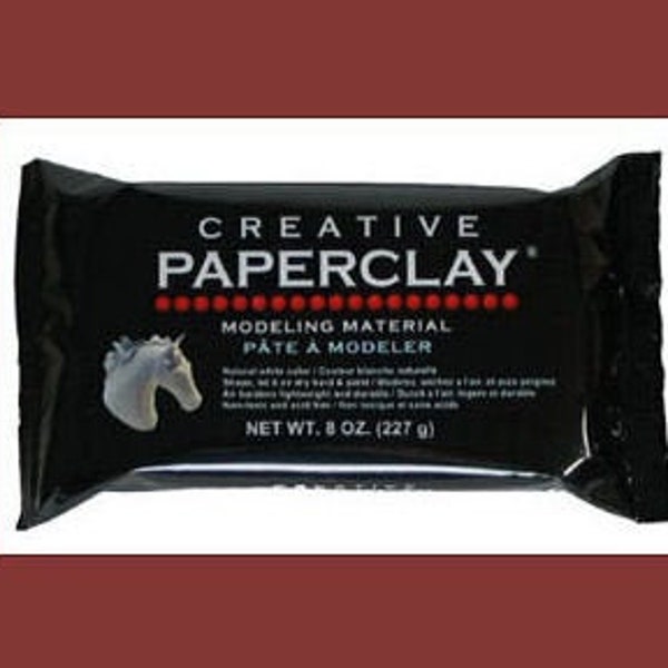 Creative Paperclay® - Perfect Air Hardening Clay for Dollmaking and Other Crafts.  8 oz Package of Paper Clay