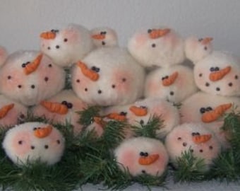 RP220E - Snowball Gathering, Snowman PDF Download Cloth Doll Pattern by Michelle Allen of Raggedy Pants Designs