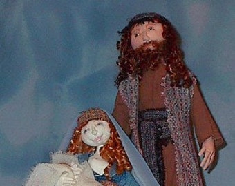 The Holy Family - Cloth Doll Sewing Patterns for Mary, Joseph and Baby Jesus - PDF Downloads