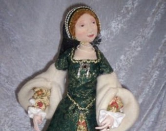 SR820E - Lady Anne -  20" English Lady Cloth Doll Making Sewing Pattern by Suzette Rugolo, PDF Download